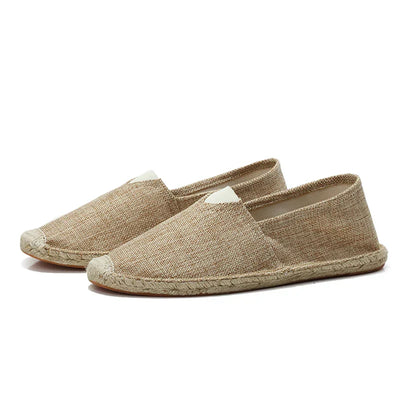 Marino™ Leinen-Espadrilles – Atmungsaktive Slipper Mit Elastischen V-Einsätzen und Gepolsterter Innensohle