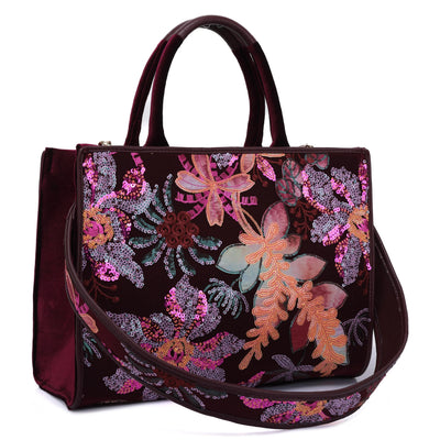 Damen Tote Bag Mit Glitzerndem Muster, Große Kapazität, Ideal Für Feste, Weihnachten Und Dates