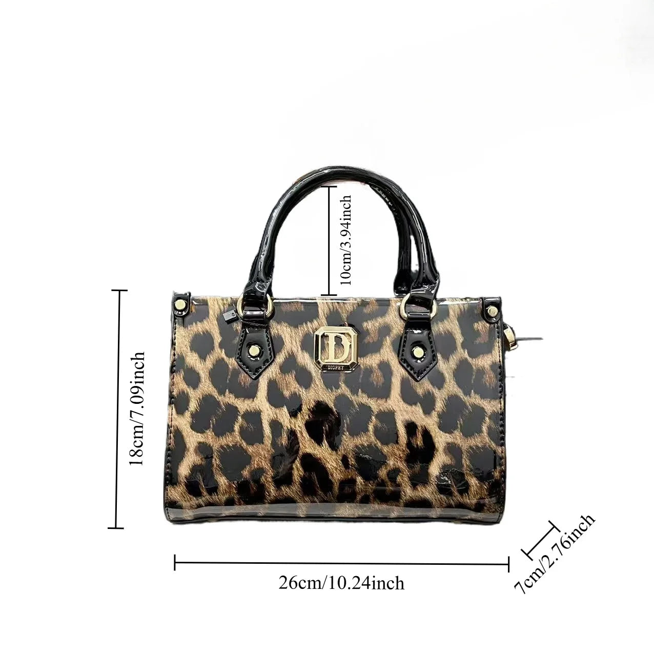 Damen Leopard Print Tragetasche Mit Großem Fassungsvermögen – Modische Schultertasche
