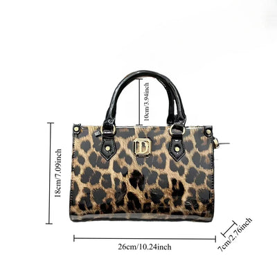 Damen Leopard Print Tragetasche Mit Großem Fassungsvermögen – Modische Schultertasche
