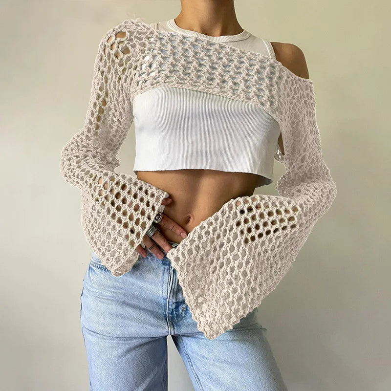 Mesh Crop Oberteil für Damen