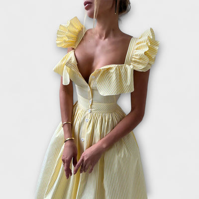 Lia - Ruffled Shirt Dress