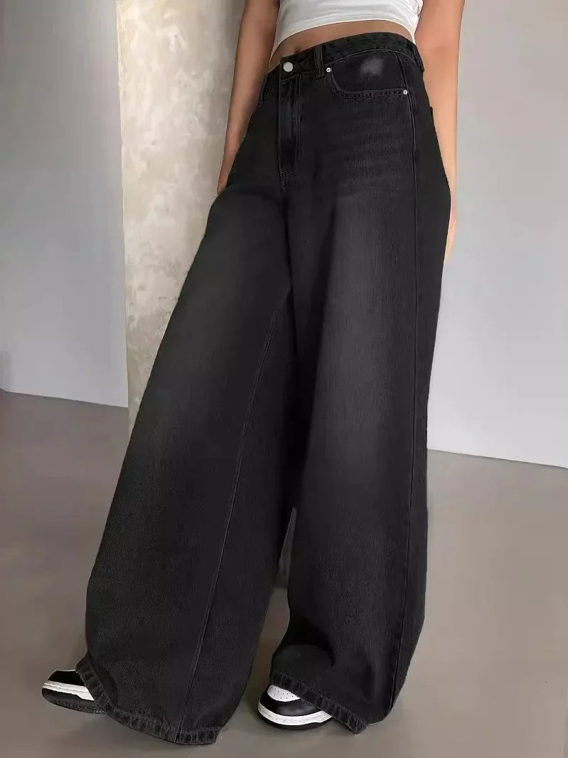 Weitem Bein Baggy-Jeans für Damen | Lässig