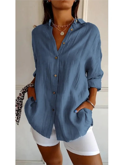 Yvonne™ | Weiche, Atmungsaktive Baumwollbluse – Für Komfort und stilvolle Eleganz