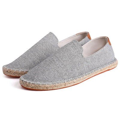 Arden™ Unisex Espadrille Beige – Bequeme Leinenslipper mit Handgenähter Juteschnur
