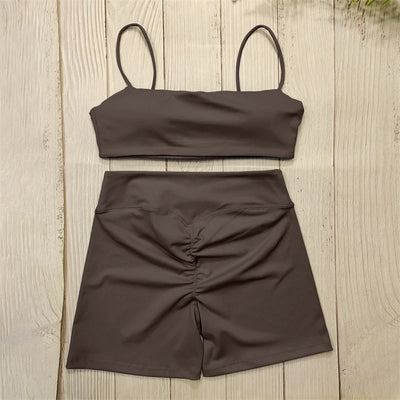 Kurze Fitness Kombination, Elegante Trainingsbekleidung