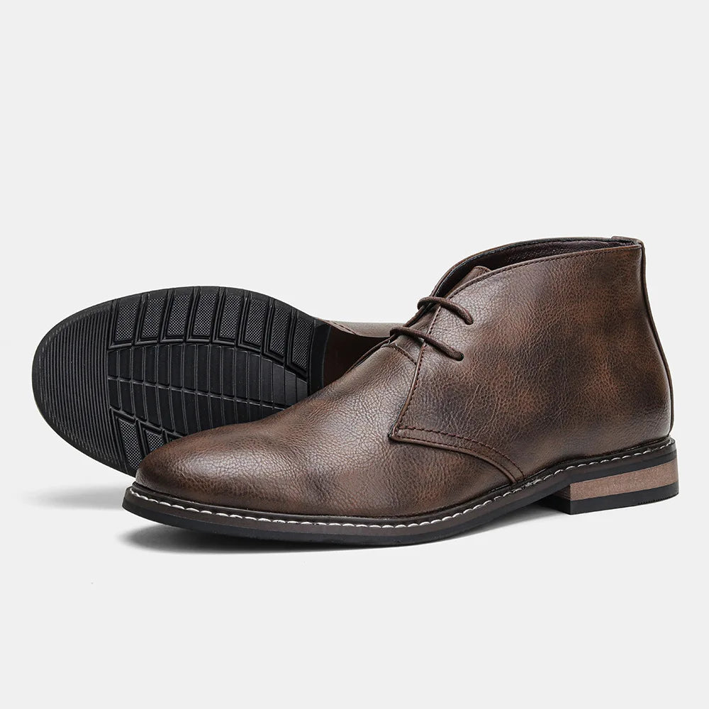Maurice's Sterling Leder Chukka Stiefel aus Rindsleder in Mocha-Braun mit Komfort-Design