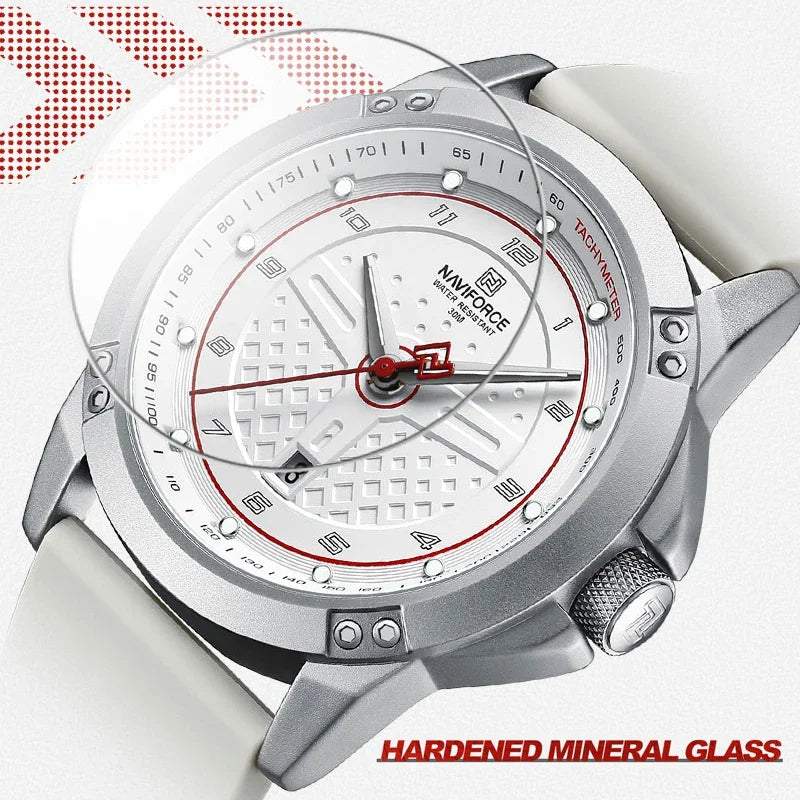 NAVIFORCE NF8031 Herren Sportuhr Silikonband, Wasserdicht, Stoßfest, Quarz mit Datum