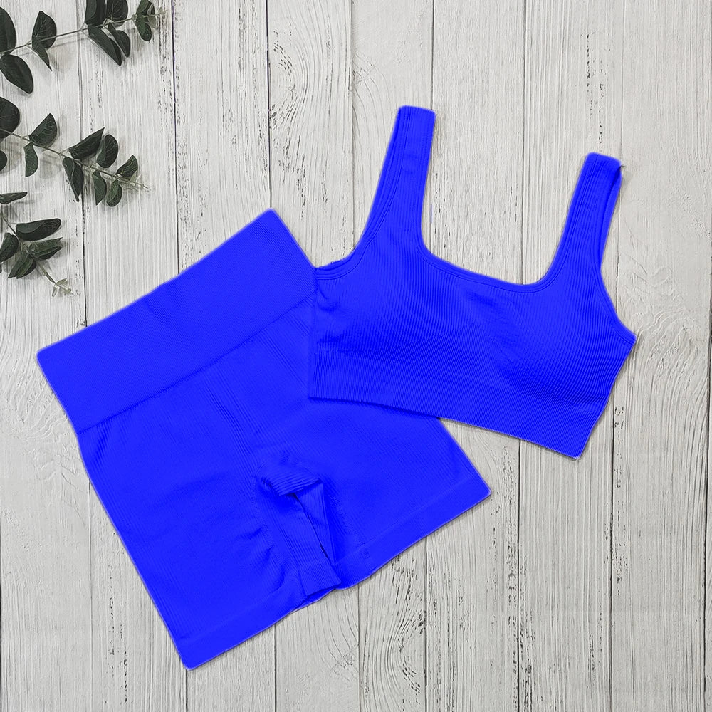 Nahtloses, Hochgeschnittenes Yoga und Fitness Outfit