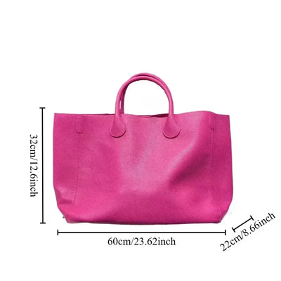 Damen Modische Vegane Leder Oversized Handtasche – Großes Volumen, Vielseitige Einkaufstasche