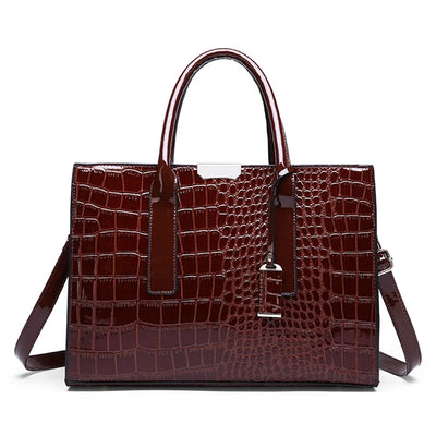 CROCODILE |  Trendige Designer Kroko Handtasche