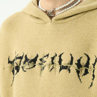 Porfirio | Gestrickter Statement Herren Kapuzenpullover
