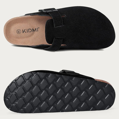 Clark Suede Komfort Clog - Karamellfarbenes Wildleder mit Ergonomischem Kork-Fußbett