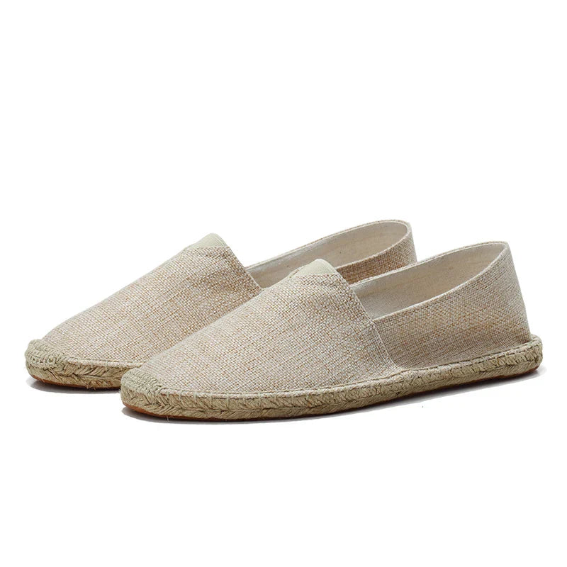 Marino™ Leinen-Espadrilles – Atmungsaktive Slipper Mit Elastischen V-Einsätzen und Gepolsterter Innensohle