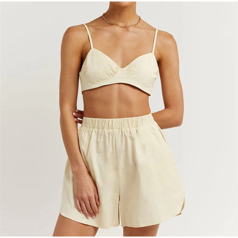 Elegantes dreiteiliges Damen-Ensemble aus Leinen – Sophia