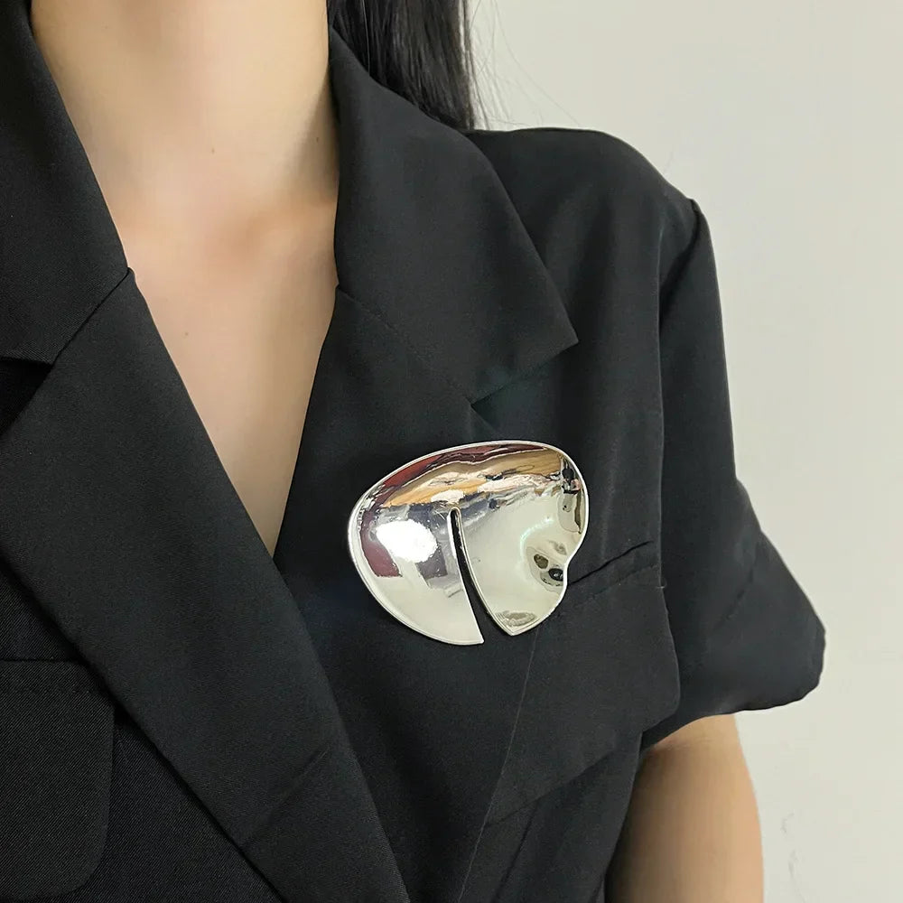 Elegante Vintage Damen Brosche Gold Silber