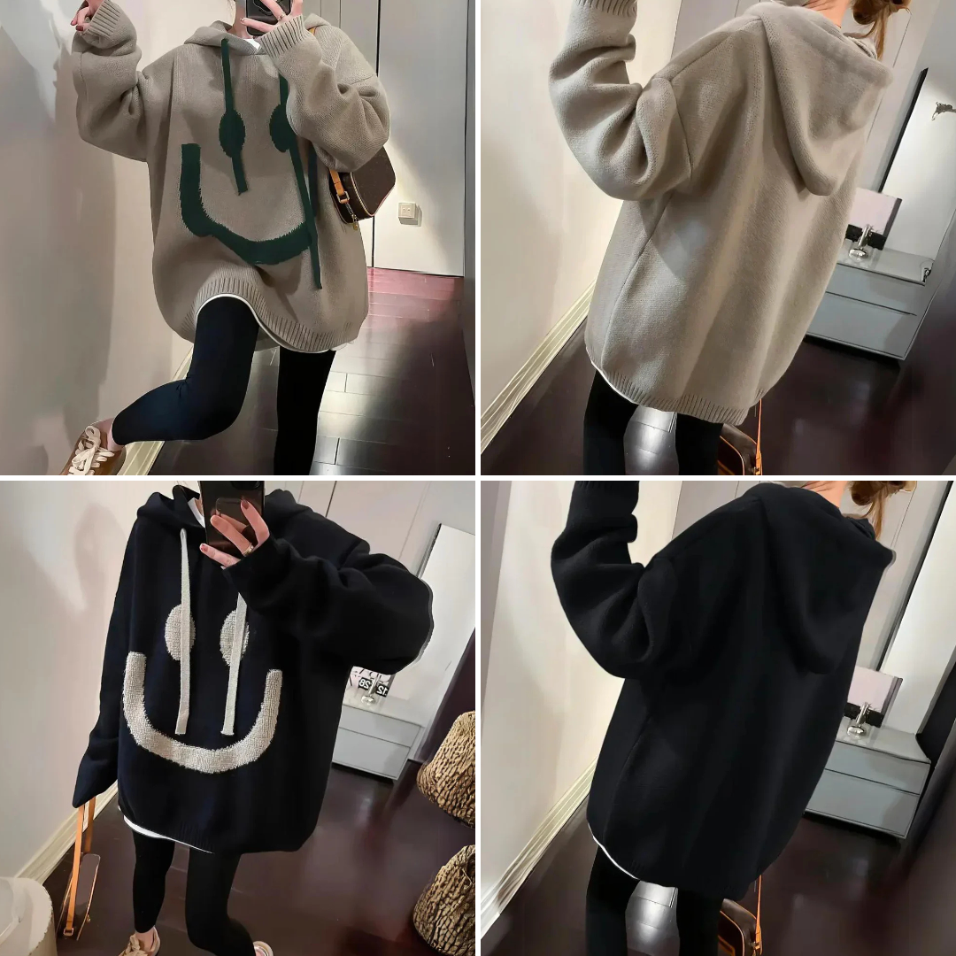 Olga | ozy Smiley Design Damen Kapuzenpulli