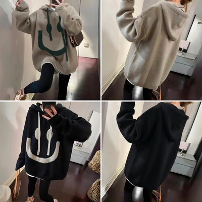 Olga | ozy Smiley Design Damen Kapuzenpulli