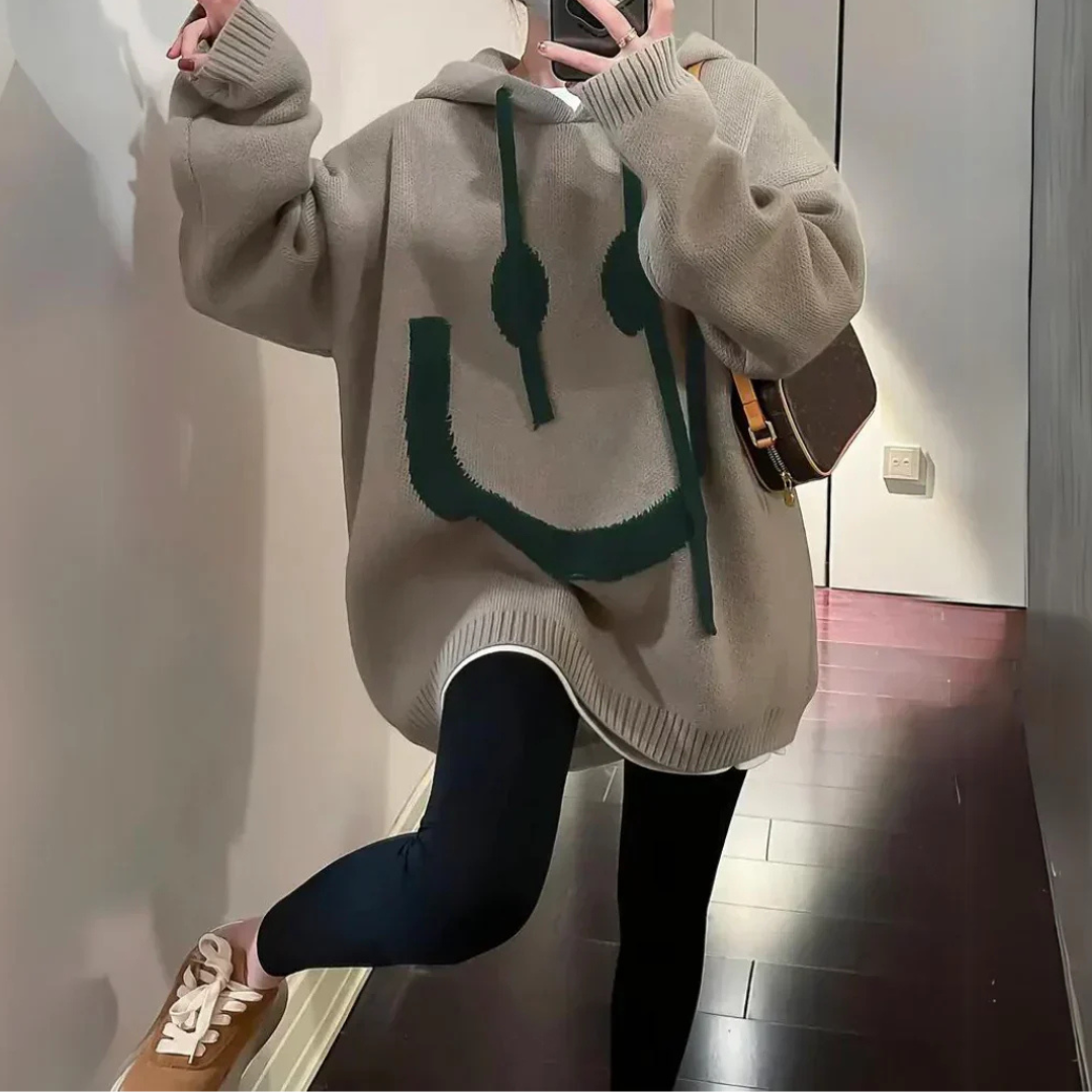 Olga | ozy Smiley Design Damen Kapuzenpulli