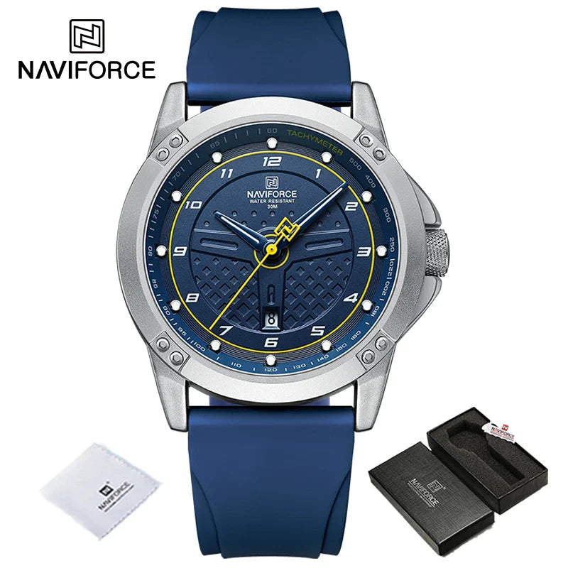 NAVIFORCE NF8031 Herren Sportuhr Silikonband, Wasserdicht, Stoßfest, Quarz mit Datum