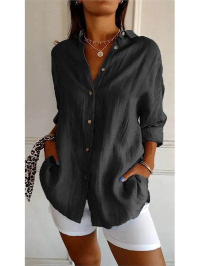 Yvonne™ | Weiche, Atmungsaktive Baumwollbluse – Für Komfort und stilvolle Eleganz