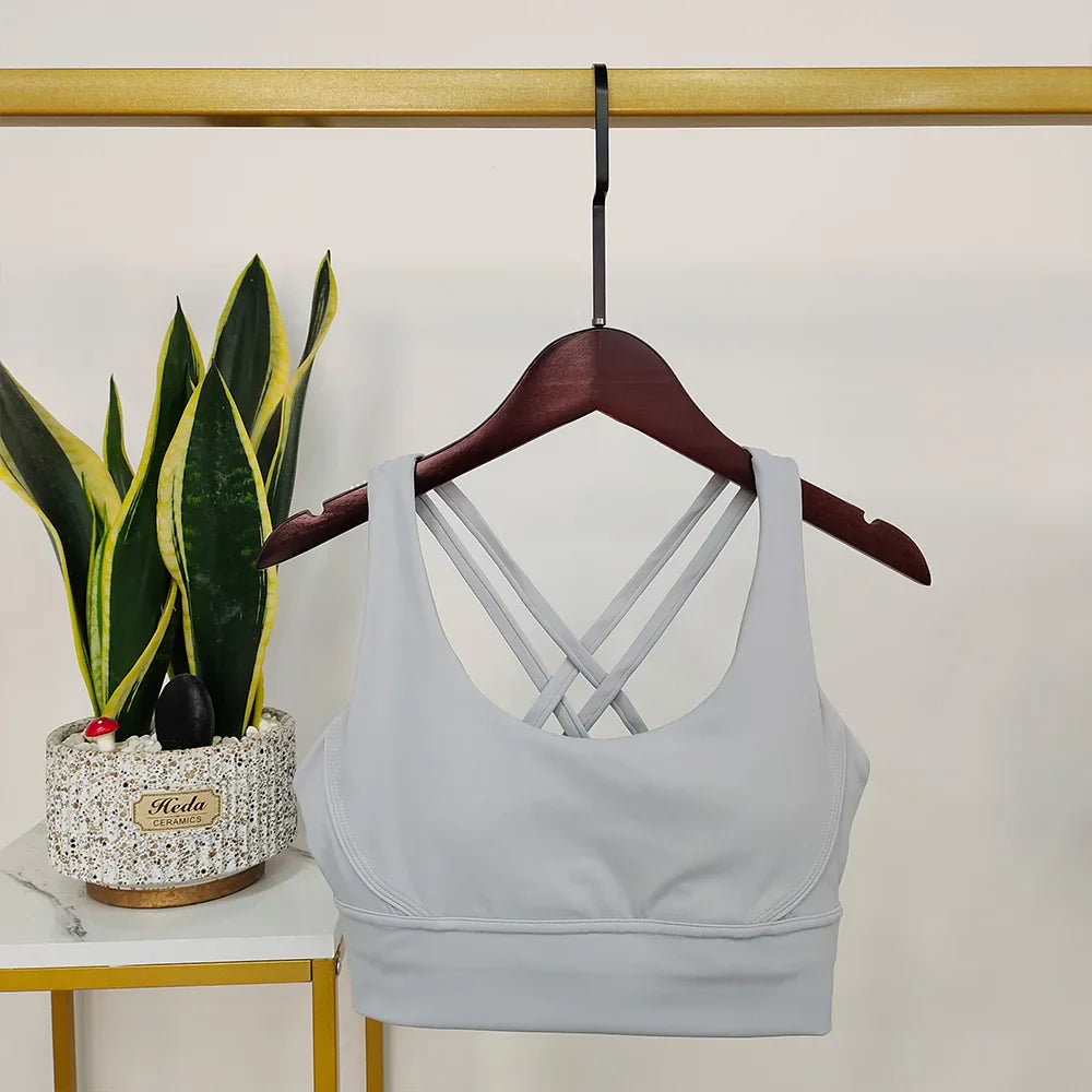 Damen Sport-BH Push-Up Mit Offenem Rücken