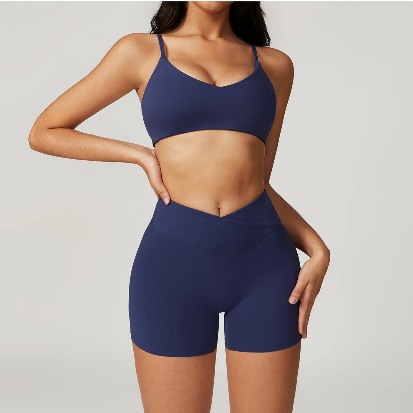 Kurze Fitness Kombination, Elegante Trainingsbekleidung