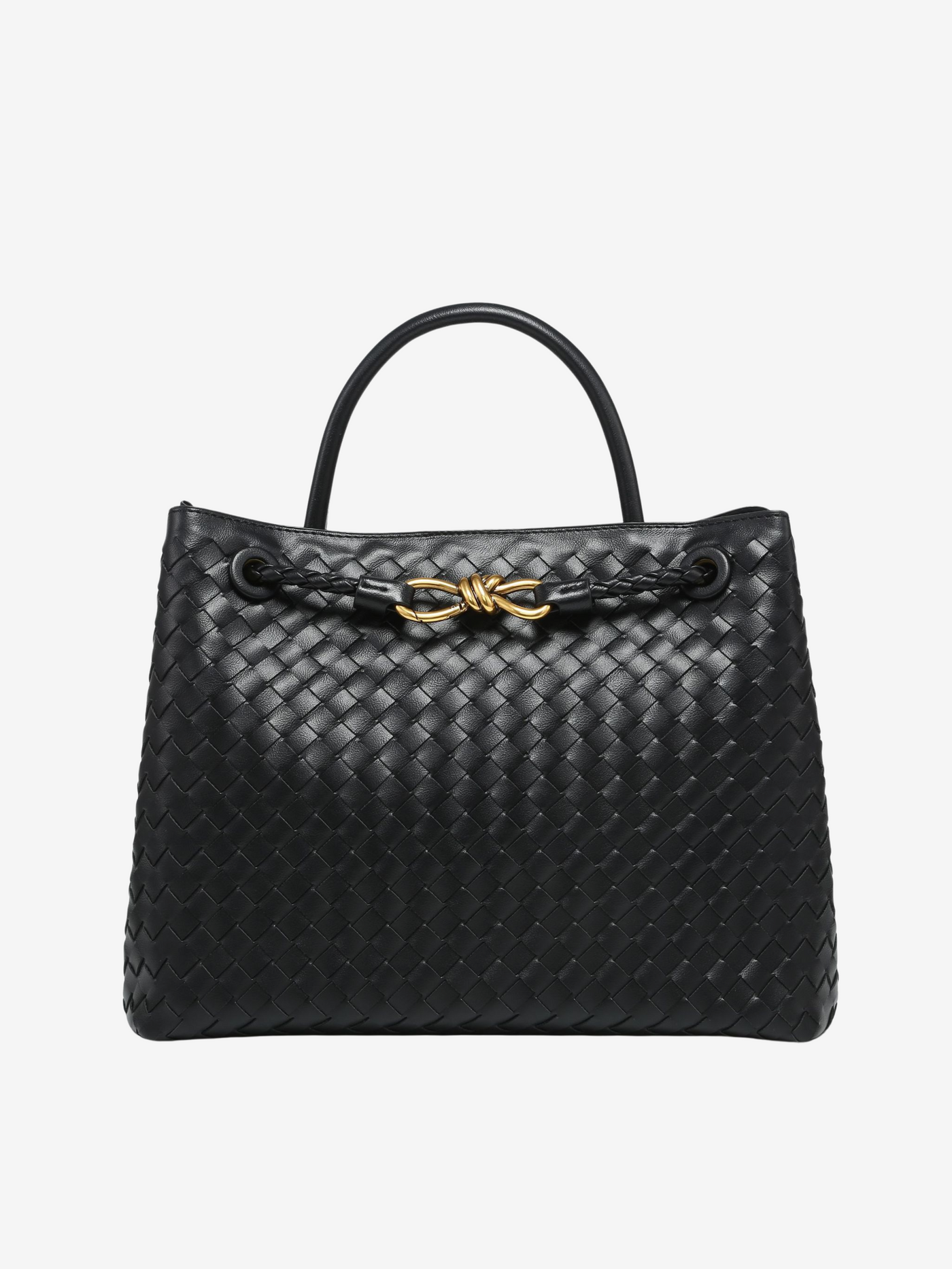 Vivienne | Klassische Oversized Woven Bag Aus Veganer Leder