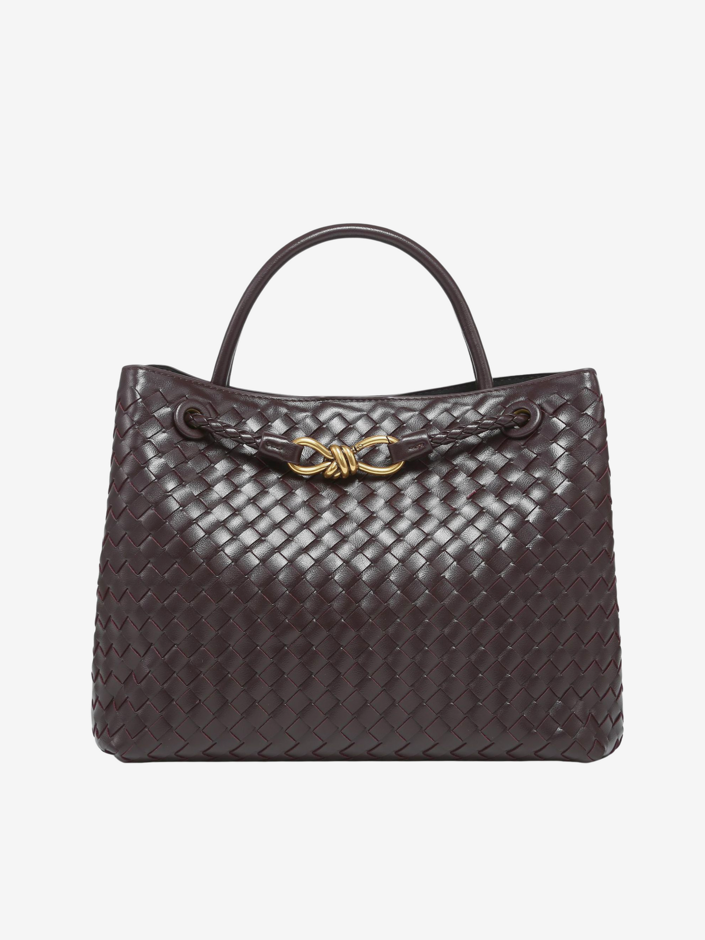 Vivienne | Klassische Oversized Woven Bag Aus Veganer Leder