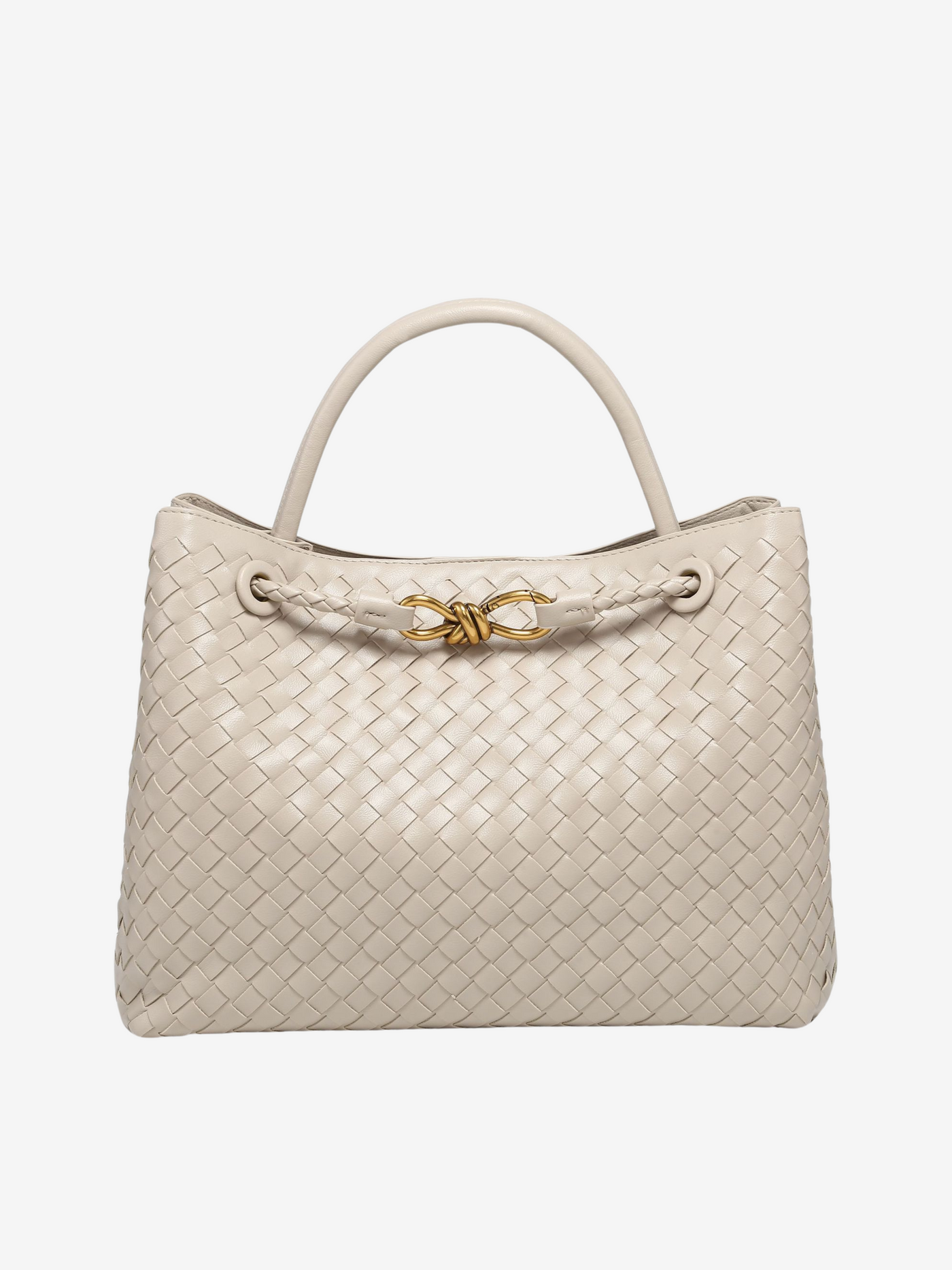 Vivienne | Klassische Oversized Woven Bag Aus Veganer Leder