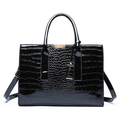 CROCODILE |  Trendige Designer Kroko Handtasche