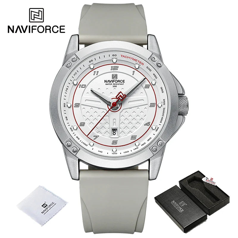 NAVIFORCE NF8031 Herren Sportuhr Silikonband, Wasserdicht, Stoßfest, Quarz mit Datum