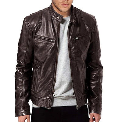 Herren Stilvolle Premium Bikerjacke | Lässig