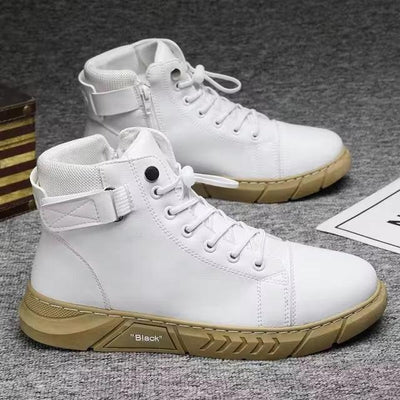 Davido ™ -  Robuste Herren Lederstiefel aus schwarzem Leder