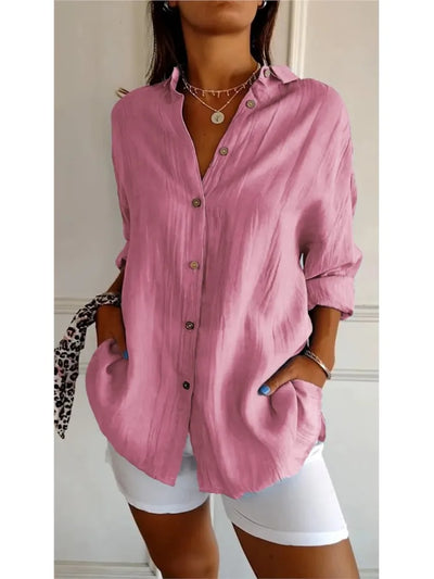 Yvonne™ | Weiche, Atmungsaktive Baumwollbluse – Für Komfort und stilvolle Eleganz