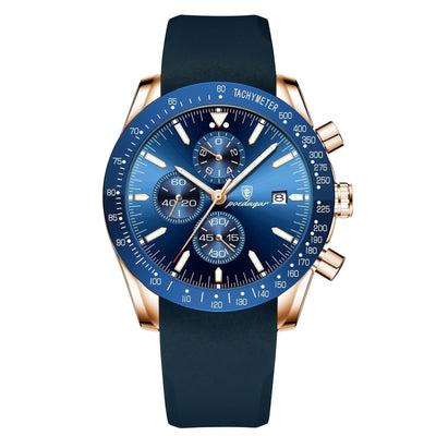 Premium Chronograph Uhr Mit Leuchtdatum, Wasserdicht, Stoßfest, Elegantes Design