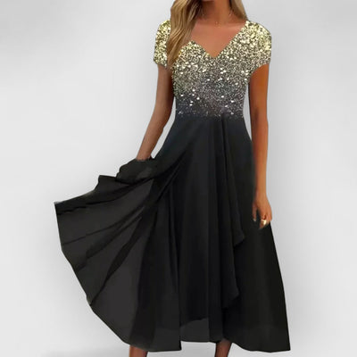 Veronica | Langes Leinenkleid