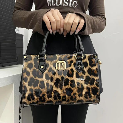 Damen Leopard Print Tragetasche Mit Großem Fassungsvermögen – Modische Schultertasche