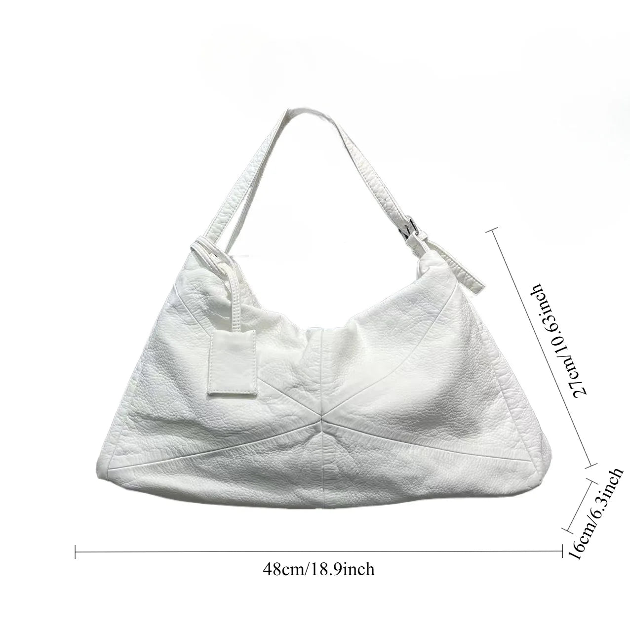 Damen Y2K Retro Vegan Leder Umhängetasche, Große Kapazität, Straßenhandtasche für Modebewusste