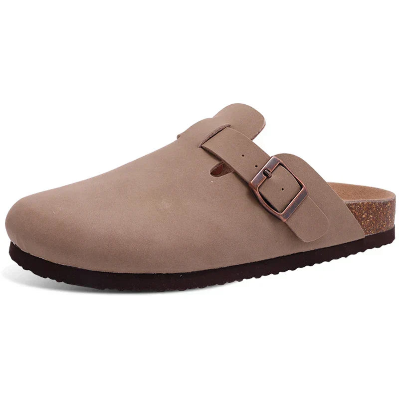 Clark Suede Komfort Clog - Karamellfarbenes Wildleder mit Ergonomischem Kork-Fußbett