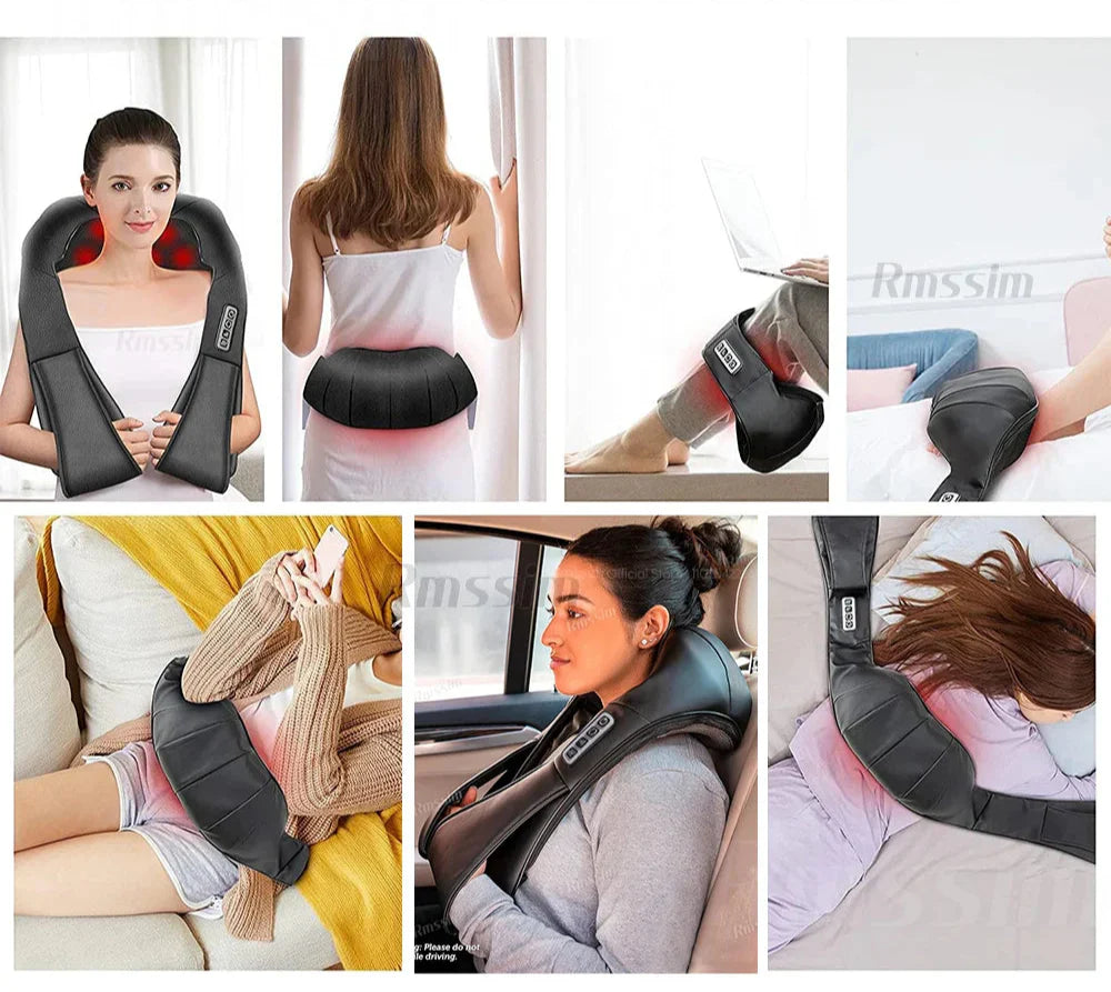 RelaxPro Multifunktionaler Tiefenwärme-Massagegerät für Nacken, Rücken, Schultern und Beine
