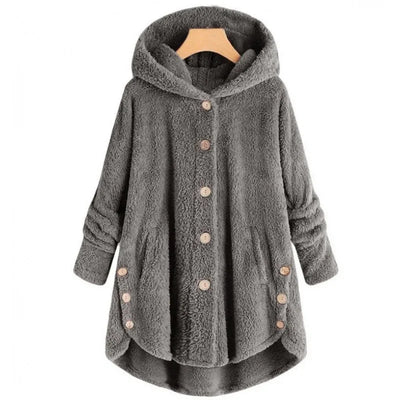 Stylische Fleece Jacke für Damen | Mit Kapuze
