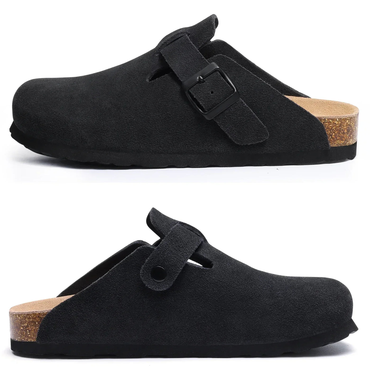 Clark Suede Komfort Clog - Karamellfarbenes Wildleder mit Ergonomischem Kork-Fußbett