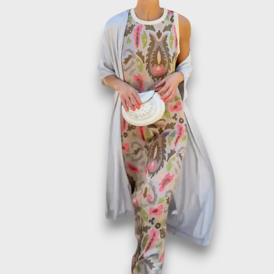 Selviane – Maxikleid mit Cardigan