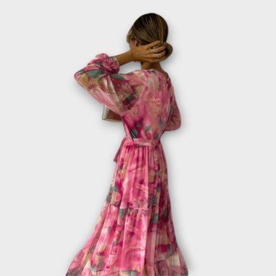 Evelyn - Aquarell Traum Maxi Dress