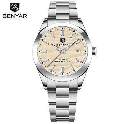 BENYAR BY-5208 40mm Automatik-Uhr, 316L Edelstahl, 50m Wasserdicht, Männermechanik