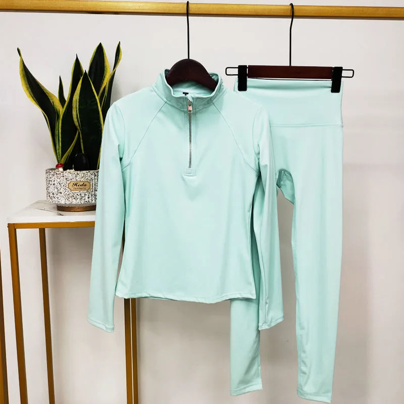 Hochwertige Damen Yoga Leggings Set