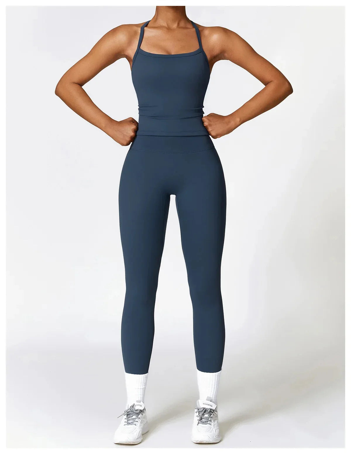 Hochwertige Fitness Kleidung mit Langärmligen Oberteilen und Hochtaillierten Leggings