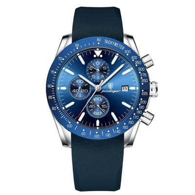 Premium Chronograph Uhr Mit Leuchtdatum, Wasserdicht, Stoßfest, Elegantes Design