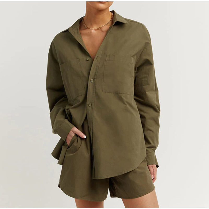 Elegantes dreiteiliges Damen-Ensemble aus Leinen – Sophia